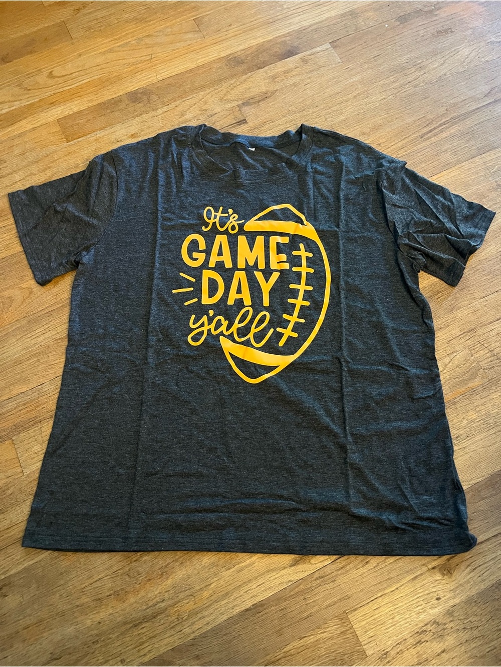 Amazon Charcoal T-Shirt with Yellow Football Graphic